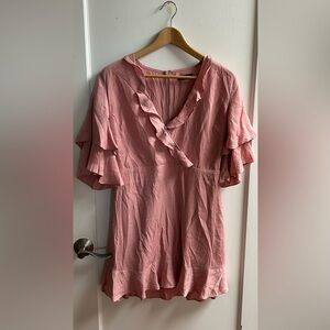 Pink ruffle dress